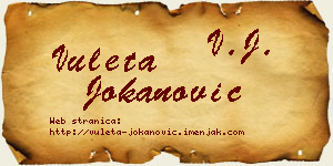 Vuleta Jokanović vizit kartica